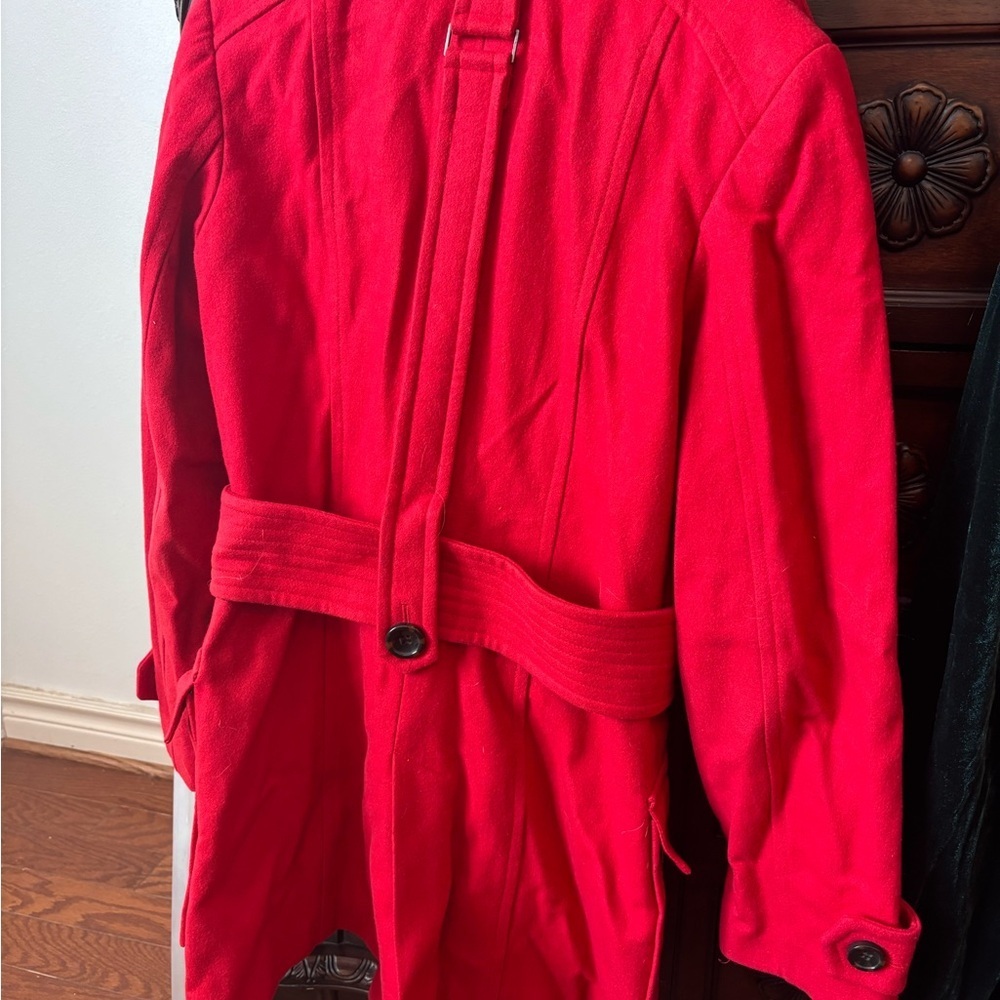 Zara Vibrant Red Trench Coat - Picture 2 of 5